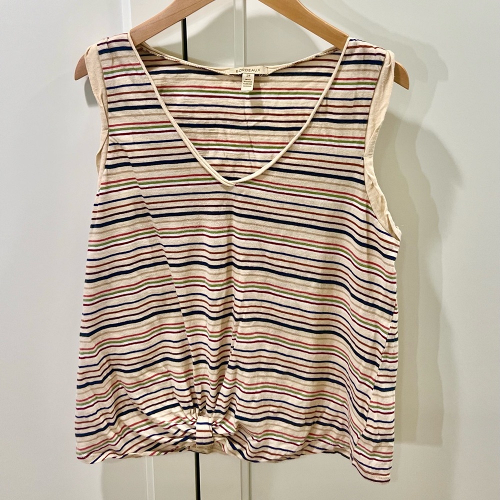 Anthropologie striped tank top Small by Bordeaux